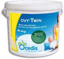 OvyTwin 500 désinfection piscine Oxygène actif<br>Seau 4,5 kg