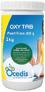 Oxygène actif rattrapage eau verte - Oxytab 20<br>OCEDIS ® Pot 1kg