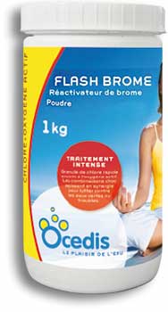 Flash Brome poudre piscine<br>OCEDIS ® seau 1kg