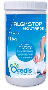 Anti algue moutarde piscine - Algi'Stop Moutarde<br>OCEDIS ® Bidon 1kg